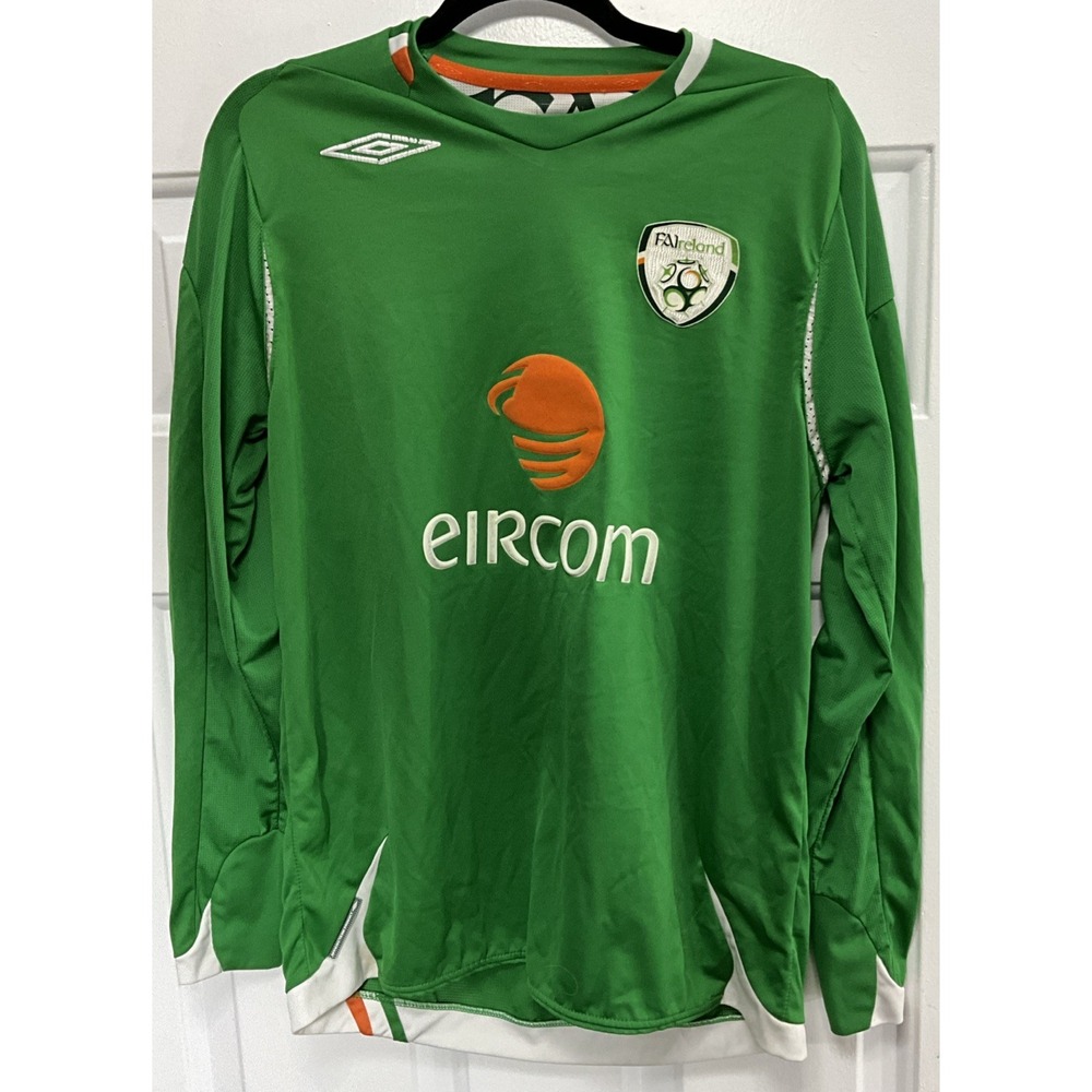 Republic of Ireland Umbro Football Long Sleeve Soccer Jersey Men's Small